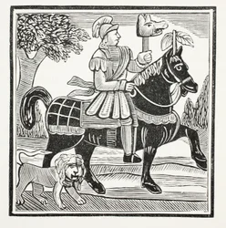 The History of Guy, Earl of Warwick, illustration från Chap-books of the Eighteenth Century av John Ashton, pub. 1882