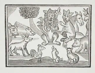 The History of Reynard the Fox, illustration från Chap-books of the artonde århundradet av John Ashton, pub. 1882
