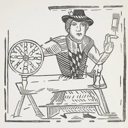Historien om den blinde tiggaren från Bethnal Green, illustration från Chapter-books of the artonde århundrade av John Ashton, pub. 1882