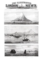 Ön Krakatoa, framsidan av The Illustrated London News, 8 september 1883