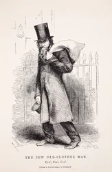 The Jew Old-Clothes Man, efter en daguerreotypi av Richard Beard, illustration från London Labor och London Poor av Henry Mayhew, pub. 1862