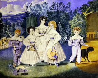 Familjen Lovell barn, ca 1825 (akvarell på papper)