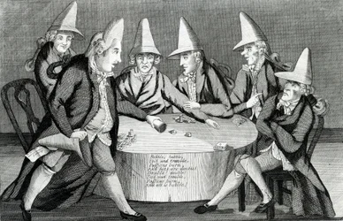 The Macaroni Cauldron, publicerad av M. Darly, 1772 (mezzotint)