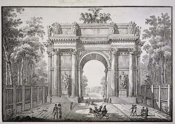 Narva-portarna, St. Petersburg (litho)
