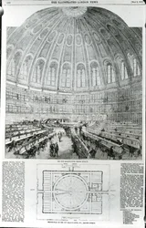 The New Reading-Room, British Museum, publicerad i The Illustrated London News, 9 maj 1857