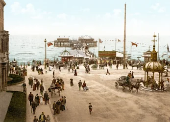 The North Pier, Blackpool (handfärgat foto)