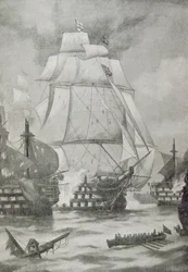 Öppnandet av slaget vid Trafalgar