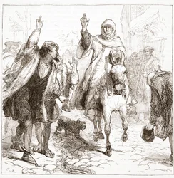 Den påvliga nuncio Chieregato i Nuremberg, illustration från The History of Protestantism av James Aitken Wylie (1808-1890), pub. 1878