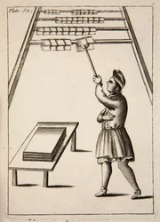 The Pressman Hanging Paper, pub. 1683 gravyr.