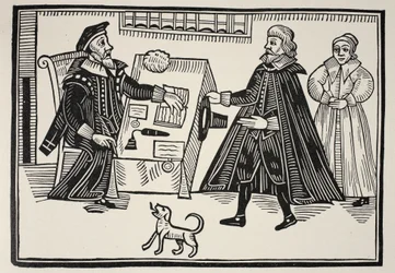 The Proctor and Parator, titelsidan på en traktat om de andliga domstolarnas övergrepp och exorbitanser, 1641