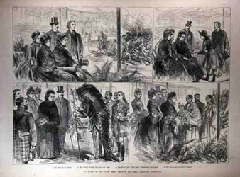 Drottningen vid Wild West Show of the Great American Exhibition, från The Illustrated London News, 21 maj 1887