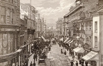Drottningens besök i Birmingham: The High Street, från 