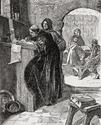The Scriptorium of a Monastery, från boken The Church of England: A History for the People, publicerad c.1910
