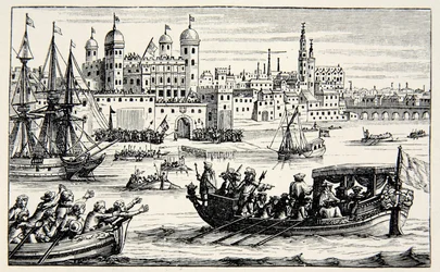 De sju biskoparna går till tornet, april 1688