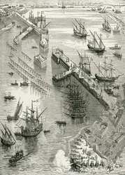 The Siege of Rochelle, från The History of France, av Emile de Bonnechose, utgiven av Ward, Lock and Co, London