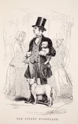 The Street Dog-Seller, illustration från London Labor och London Poor av Henry Mayhew, pub. 1862