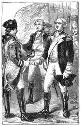The Surrender of Cornwallis, från The History of France, av Emile de Bonnechose, utgiven av Ward, Lock and Co, London
