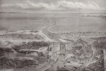Swansea Harbour and Docks, från The Illustrated London News, 22 oktober 1881