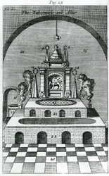 Tabernaklet och altaret (gravyr)