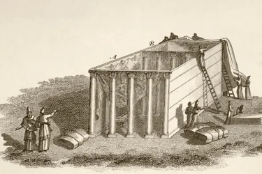 Tabernaklet i vildmarken avtäckt (litho)