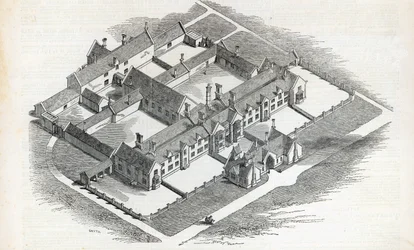 Union Workhouse som ska uppföras i Canterbury, från The Illustrated London News, 7 november 1846