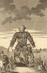 The Wicker Man of the Druids, från The Complete English Traveller, eller en ny undersökning och beskrivning av England och Wales, pub. 1771