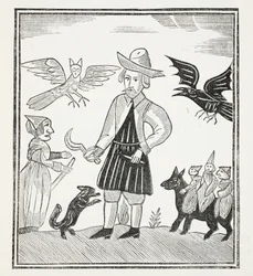 The Witch of the Woodlands, illustration från Chap-books of the artonde århundrade av John Ashton, pub. 1882