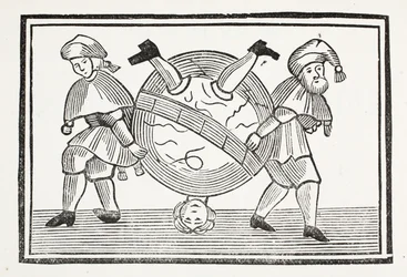 The World Turned Upside Down, illustration från Chap-books of the Eighteenth Century av John Ashton, pub. 1882