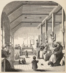 Den dömda barnkammaren i Brixton, illustration från The Criminal Prisons of London och Scenes from Prison Life av Henry Mayhew och John Binny, pub. 1862