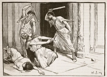 Tiberius Gracchus död (litografi)