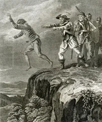 Den protestantiske martyren Anthony flyr, Guiguo, ca 1830 (gravyr)