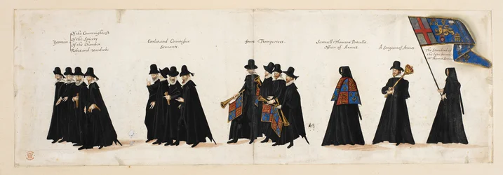 Drottning Elizabeth I:s begravningsprocession till Westminster Abbey, 28 april 1603