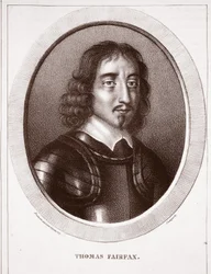 Thomas Fairfax, tillskriven Delaporte, graverad av de Ducarme