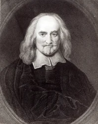 Thomas Hobbes (1588-1679) från "Gallery of Portraits", publicerad 1833