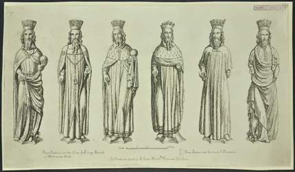 Tre statyer över Court of King