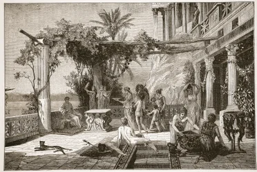 Tiberius vid Capreae (litografi)