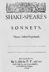 Titelsida för Shakespeares sonetter
