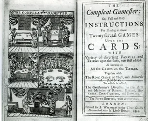 Titelsidan för den femte upplagan av The Compleat Gamester, tillskriven Charles Cotton (1630-87), pub. 1725