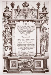 Titelsida, Knolles Generall Historien om turkarna, pub. av Adam Islip, 1603
