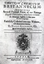 Titelsida till Theatrum Britannicum av Elias Ashmole, 1652 (tryck)