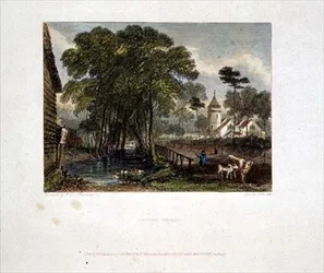 Tooting Church, gravyr av J D Harding & G Cooke