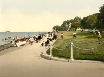 Utsikt över Cowes (handfärgat foto)