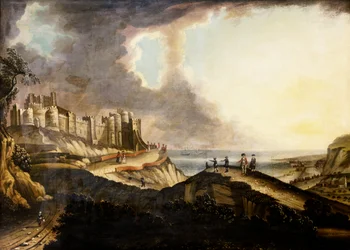 Utsikt över Dover Castle (olja på duk)