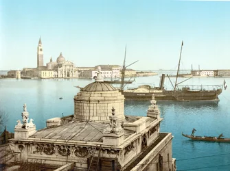 Utsikt över Venedig (handfärgat foto)