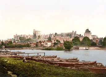 Utsikt över Windsor (handfärgat foto)