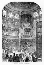 Utsikt över Royal Panopticon of Science and Art, c.1855 (litografi)