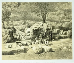 Utsikt över Mars tempel, från A History of Disoveries at Helicarnassus, Cnidus, & Branchidae, av Charles Thomas Newton (1816-94) publicerad 1862