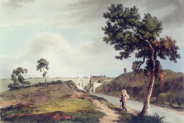 Waterloo, graverad av C. Turner, 1816 (färgad gravyr)