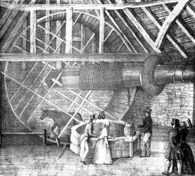 Brunnlyft driven av en åsna, ca 1870