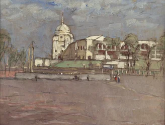 Wembley Stadium, 1923 (wc och penna på papper)